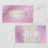 PixDezines  sabine damask Visitekaartje (Voorkant / Achterkant)