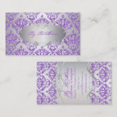 PixDezines sabine damast/faux glitter Visitekaartje (Voorkant / Achterkant)