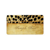 PixDezines safari/cheetah Etiket (Voorkant)