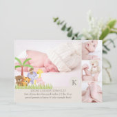 PixDezines safari oerwoud fotosjabloon Aankondiging (Staand voorkant)