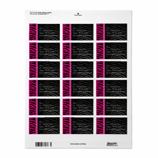 PixDezines Safari/zebra/DIY-kleur Etiket (Full Sheet)