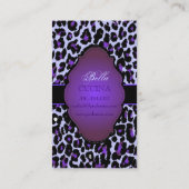 PixDezines Sassy cheetah print/doe-het-zelf achter Visitekaartje (Achterkant)