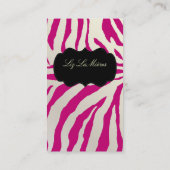 PixDezines Sassy zebra print Visitekaartje (Achterkant)