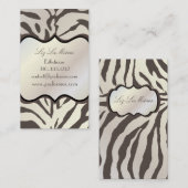 PixDezines Sassy zebra print Visitekaartje (Voorkant / Achterkant)