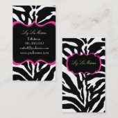 PixDezines Sassy zebra print Visitekaartje (Voorkant / Achterkant)