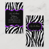 PixDezines Sassy zebra print Visitekaartje (Voorkant / Achterkant)