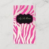 PixDezines Sassy zebra print Visitekaartje (Achterkant)