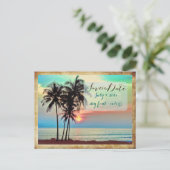 PixDezines/save date/hawaii sunset/ Aankondigingskaart (Staand voorkant)