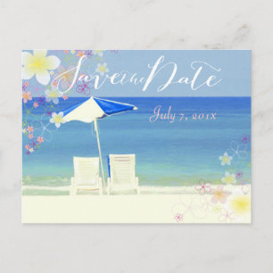 PixDezines/save date/hula dream/beach Aankondigingskaart