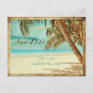 PixDezines/save the date/ beach Aankondigingskaart