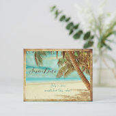 PixDezines/save the date/ beach Aankondigingskaart (Staand voorkant)