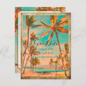 PixDezines/save the date/ hawaii Aankondigingskaart (Voorkant / Achterkant)
