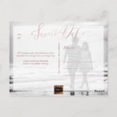 PixDezines Save the Date/Iridescent Blush Pink Briefkaart (Achterkant)