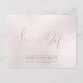 PixDezines Save the Date/Iridescent Blush Pink Briefkaart