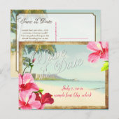 PixDezines/save the date/ waikiki Aankondigingskaart (Voorkant / Achterkant)