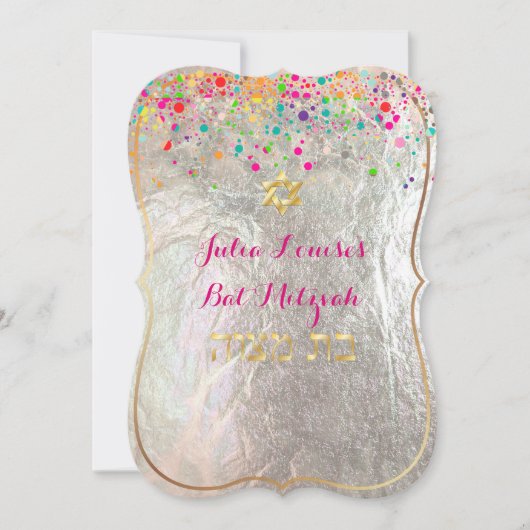 PixDezines schitterende/rainbow/bar mitswa Kaart (Voorkant)