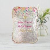 PixDezines schitterende/rainbow/bar mitswa Kaart (Staand voorkant)