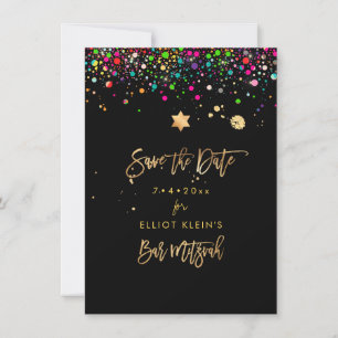 PixDezines Schitterende Regenboog Mitzvah Save the Date