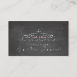 PixDezines schoolbord/concierge/DIY achtergrond Visitekaartje