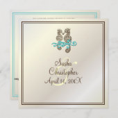 PixDezines Seahorse / Invitaties Kaart (Voorkant / Achterkant)