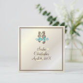 PixDezines Seahorse / Invitaties Kaart (Staand voorkant)