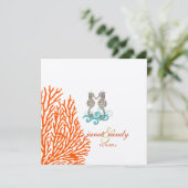 PixDezines Seahorse+koral Kaart (Staand voorkant)