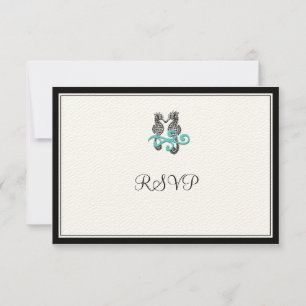 PixDezines Seahorse RSVP's RSVP Kaartje