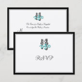 PixDezines Seahorse RSVP's RSVP Kaartje (Voorkant / Achterkant)