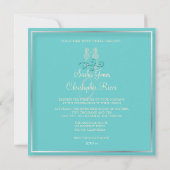 PixDezines Seahorse Wedding Invitations Kaart (Achterkant)