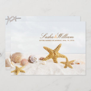 PixDezines Seashells/Beach Invitations Kaart
