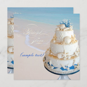 PixDezines Seashells Cake/Vrijgezellenfeest Kaart