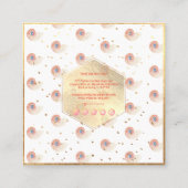 PixDezines SEASHELLS, NAUTILUS, FAUX GOLD FOIL Vierkante Visitekaartje (Achterkant)
