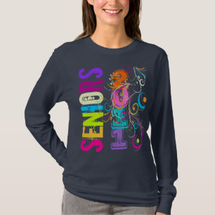 PixDezines Senioren 2011+regenboog draaikolken T-shirt