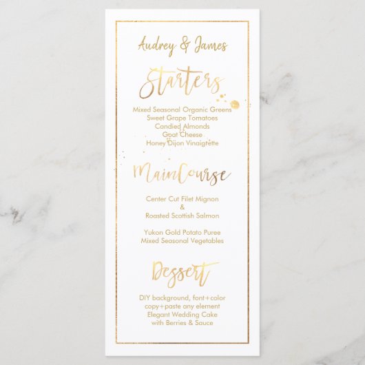 PixDezines Shine Menu/Faux Goud/Handgeschreven Scr Menu (Achterkant)