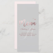 PixDezines Shine Menu/Faux Roos Gold/Fancy Script Menu (Voorkant / Achterkant)