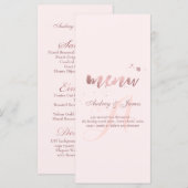 PixDezines Shine Menu/Nep Rose Goud/Fancy Script Menu (Voorkant / Achterkant)