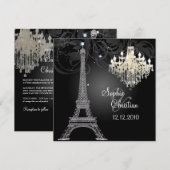 PixDezines SILVER EIFFEL+CRYSTAL CHANDELIER Kaart (Voorkant / Achterkant)