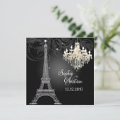 PixDezines SILVER EIFFEL+CRYSTAL CHANDELIER Kaart (Staand voorkant)