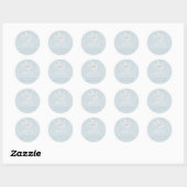 PixDezines Silver Palms Monogram, Dank u Ronde Sticker (Vel)