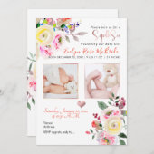 PixDezines SIP+SEE, PASTEL WATERVERF ROZEN Aankondiging (Voorkant / Achterkant)