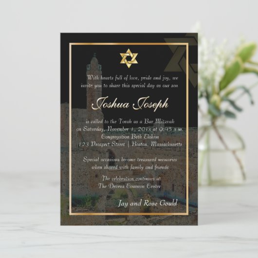 PixDezines sketch Tower of David/diy background Kaart (Staand voorkant)