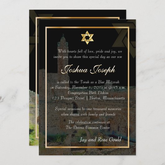 PixDezines sketch Tower of David/diy background Kaart (Voorkant / Achterkant)