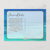 PixDezines/sla de datum/ hanaumabay op Aankondigingskaart (Achterkant)