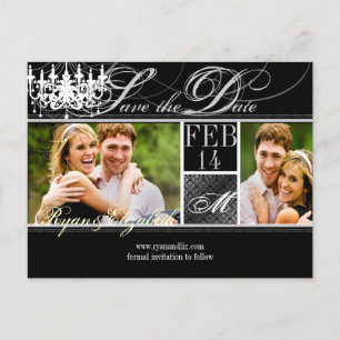 PixDezines slaat datumkroonkandelaar/DIY kleuren+f Aankondigingskaart