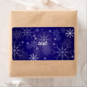 PixDezines Sneeuwvlokken Wit + Blauw Etiket (Insitu)