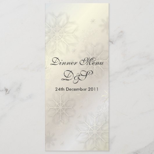 PixDezines Snowflakes sur glace, menu (Dos)