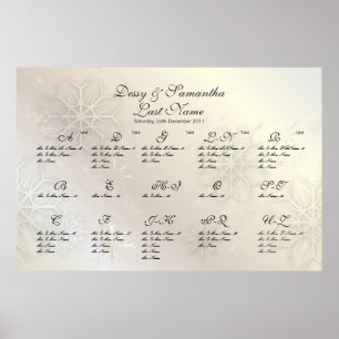 PixDezines Snowflakes, zitvlak door Alpha Poster