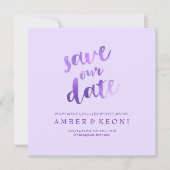 PixDezines sparen Datum/Lila/Lavender/DIY Achtergr Kaart (Voorkant)