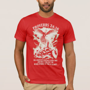 PixDezines Spreuken 24:16 Voor de Rechtvaardige Ma T-shirt