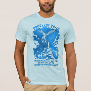 PixDezines Spreuken 24:16 Voor de Rechtvaardige Ma T-shirt